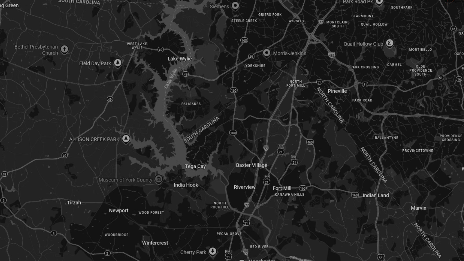 REPPED service area map covering Charlotte Metro and Rock Hill
